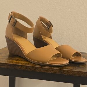 Crown Vintage Tan Wedge Sandals